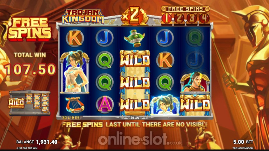 trojan kingdom slot free spins