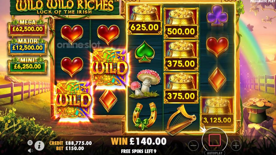 wild wild riches slot free spins feature
