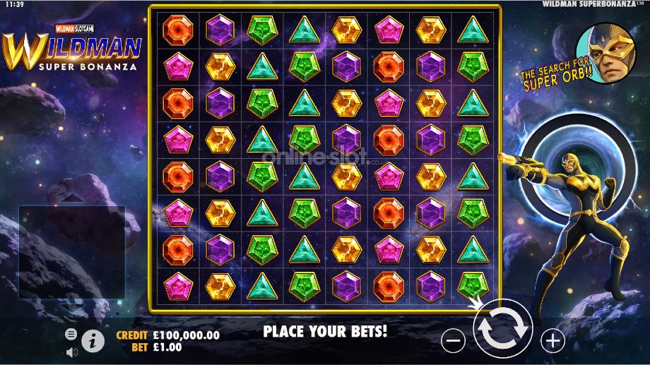 wildman super bonanza slot base game