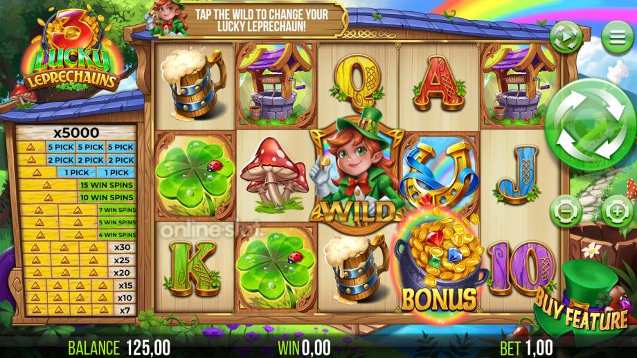 3 lucky leprechauns slot base game