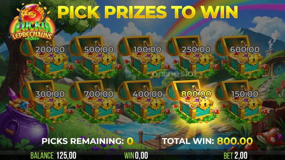 3 lucky leprechauns slot pick a win feature