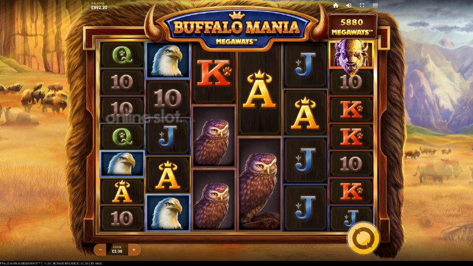 buffalo mania megaways slot base game