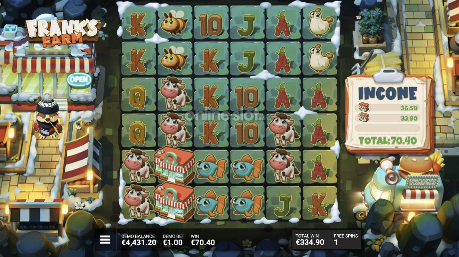 franks farm slot diner dash feature