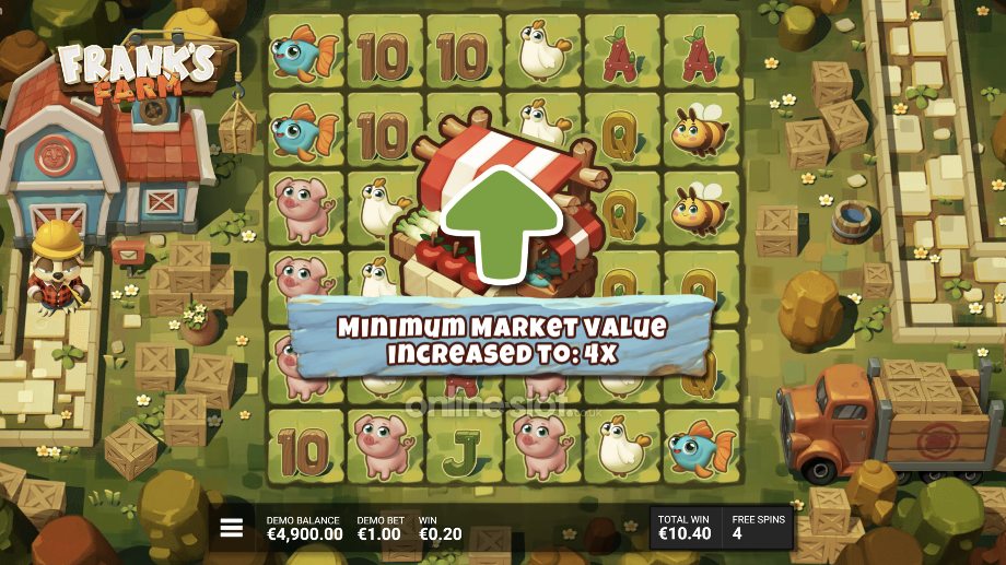 franks farm slot order rush feature