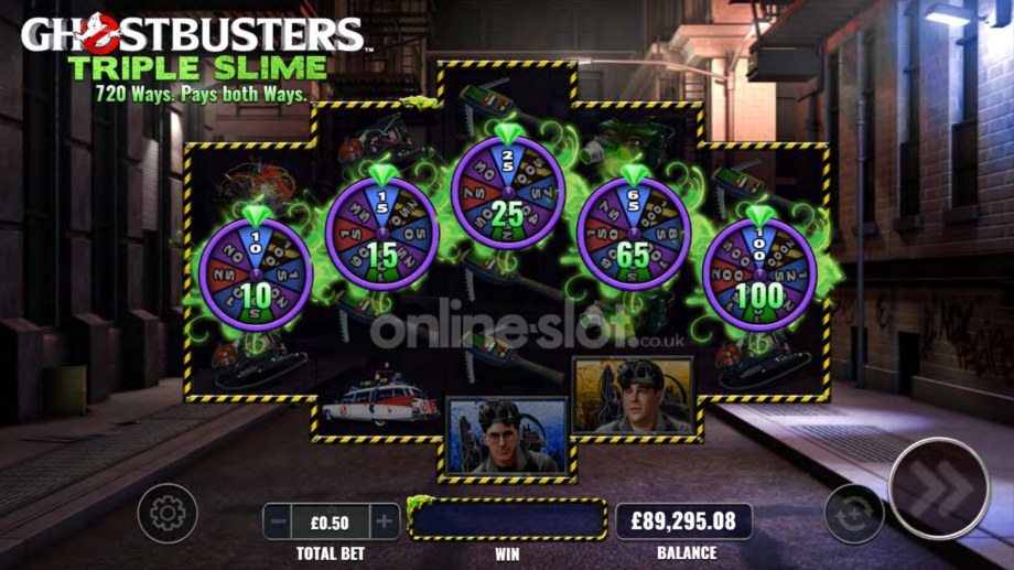 ghostbusters triple slime slot scatter bonus