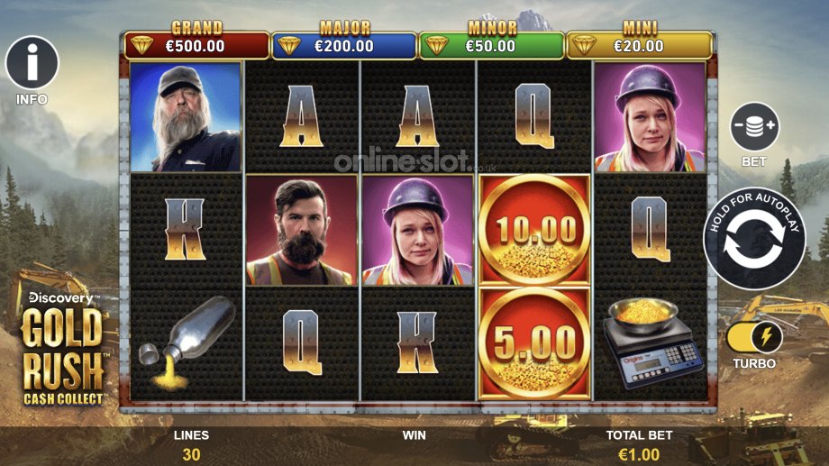 gold rush cash collect slot base game