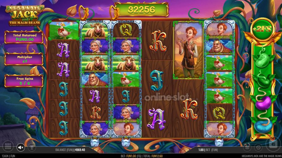 megaways jack and the magic beans slot free spins feature