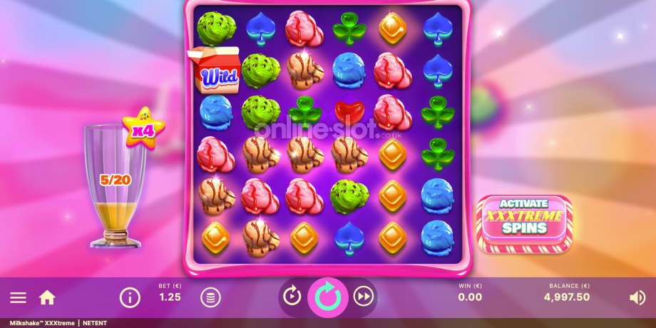 milkshake xxxtreme slot base game