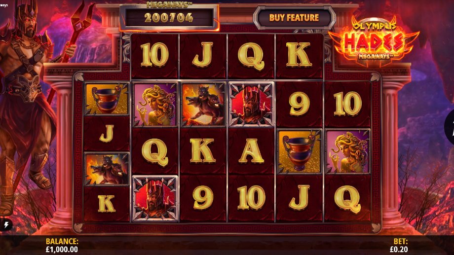 olympus hades megaways slot base game