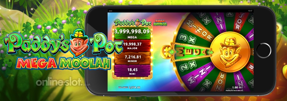 paddys pot mega moolah mobile slot