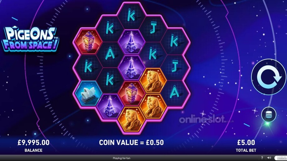 pigeons from space slot base game
