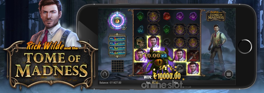 rich wilde and the tome of madness mobile slot