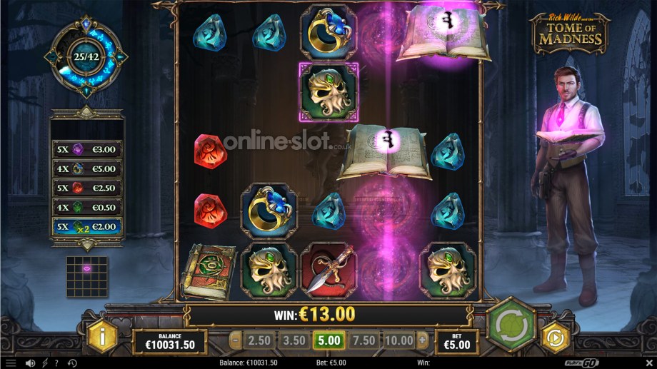 rich wilde and the tome of madness slot abyss portal effect feature