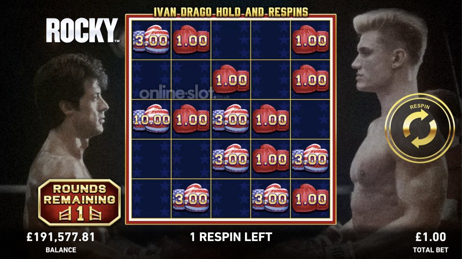 rocky slot ivan dragon hold and respins feature