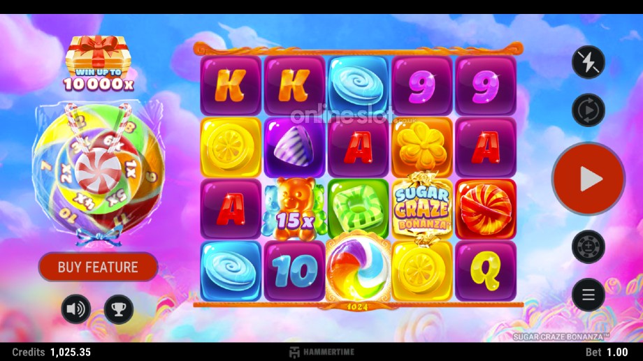 sugar craze bonanza slot base game