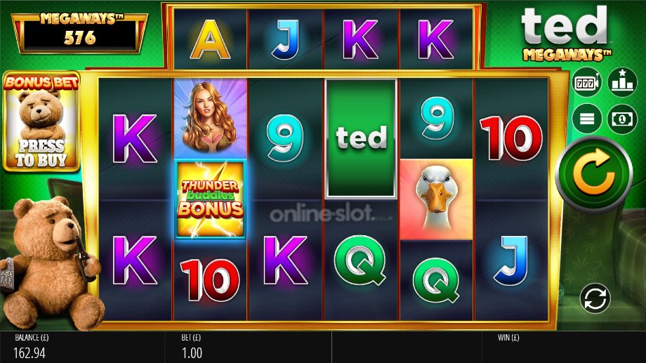 ted megaways slot base game