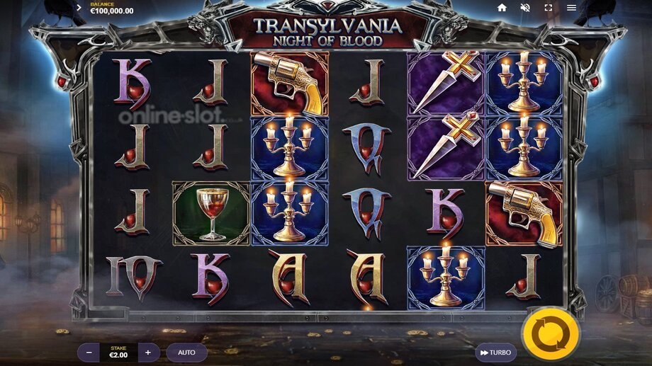 transylvania night of blood slot base game