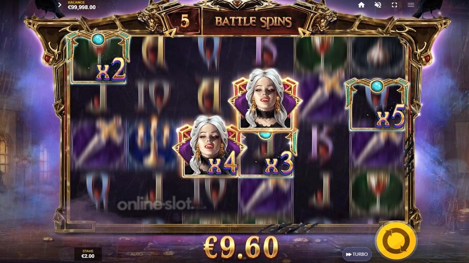 transylvania night of blood slot battle spins feature