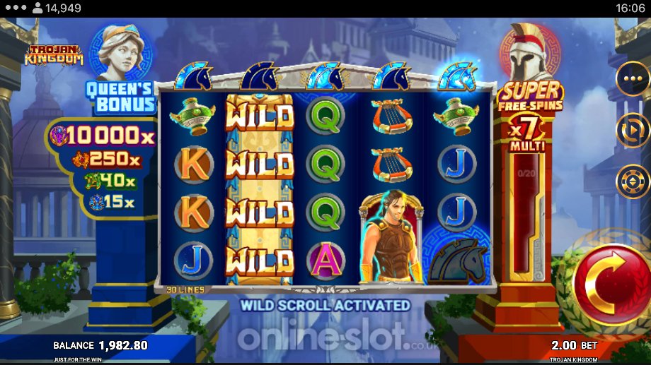 trojan kingdom slot base game