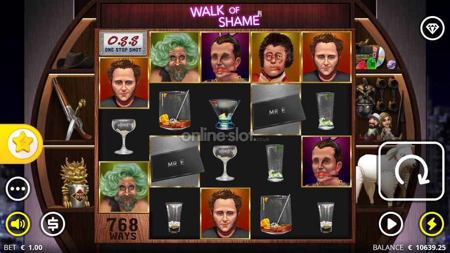 walk of shame slot base game