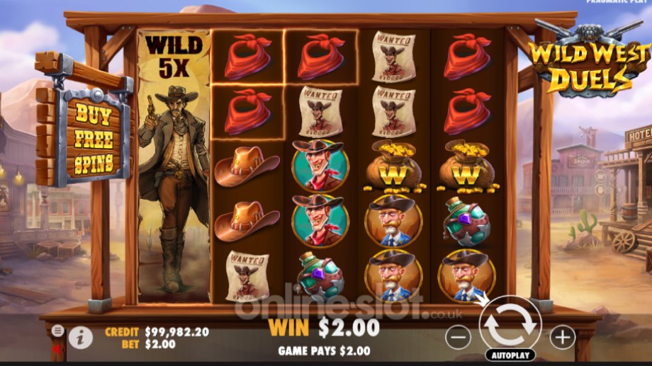 wild west duels slot base game