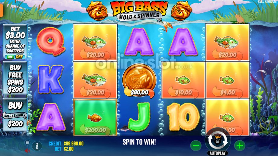 big bass bonanza hold spinner slot base game