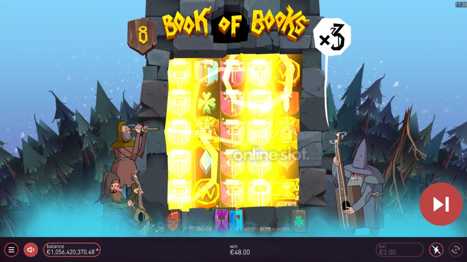 book of books slot expanding symbol multiplier feature