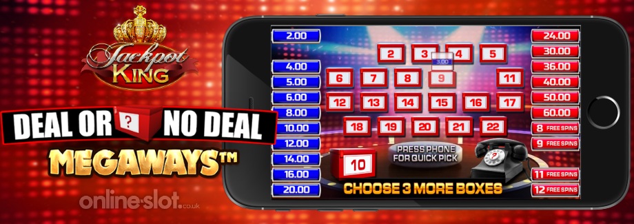 deal or no deal megaways mobile slot