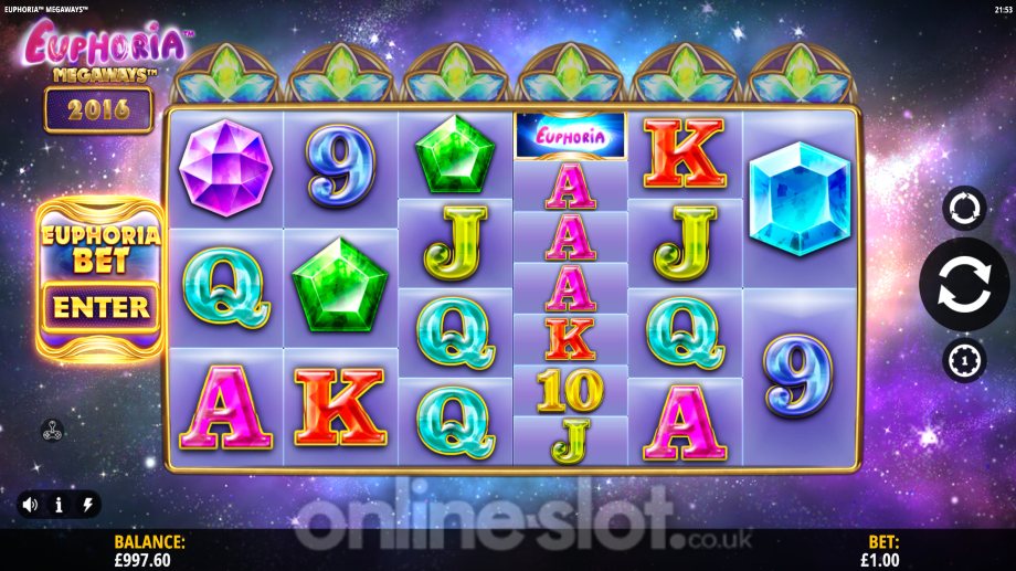 euphoria megaways slot base game