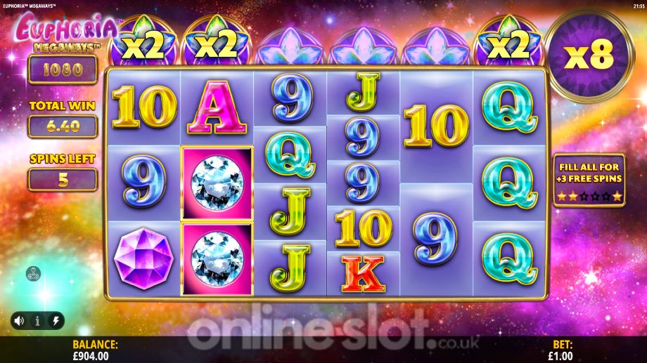 euphoria megaways slot free spins
