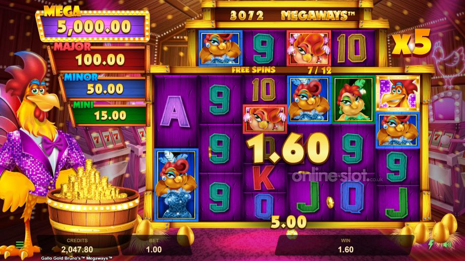 gallo gold brunos megaways slot free spins feature