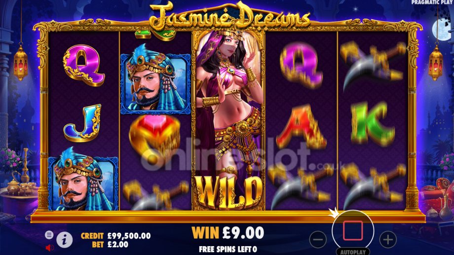 jasmine dreams slot free spins
