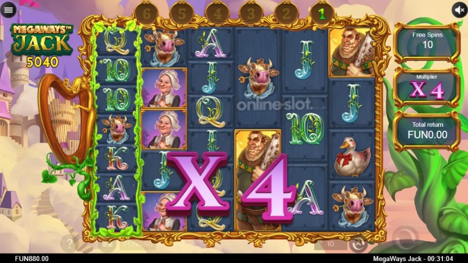 megaways jack slot free spins feature