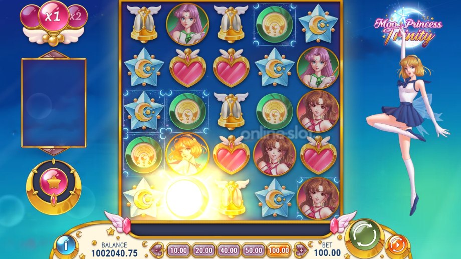 moon princess trinity slot girl power feature
