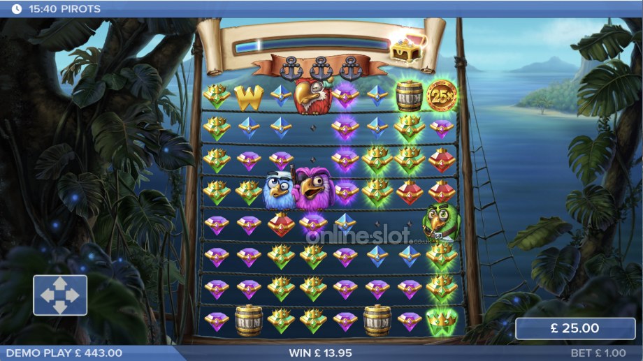 pirots slot maximum grid size