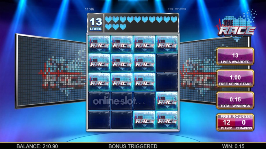 the race megaways slot heart bonus feature