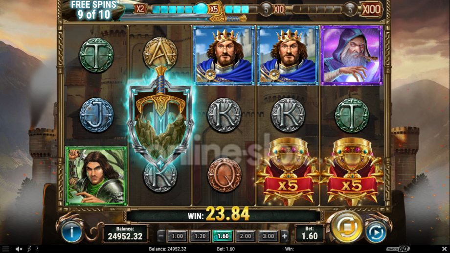 the sword and the grail slot free spins