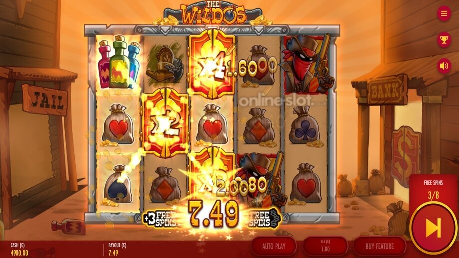 the wildos slot free spins feature
