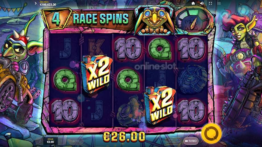 wrigleys world slot race spins feature