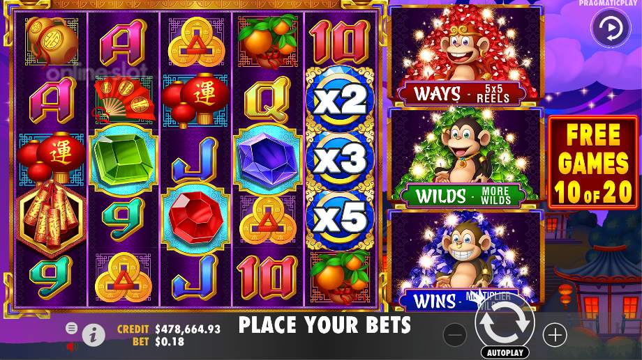3 dancing monkeys slot free spins feature