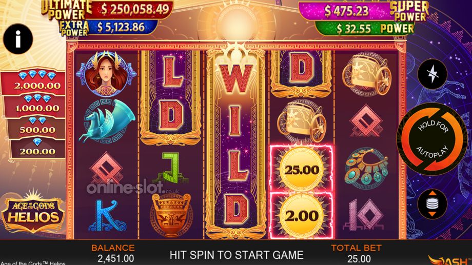 age of the gods helios slot base game