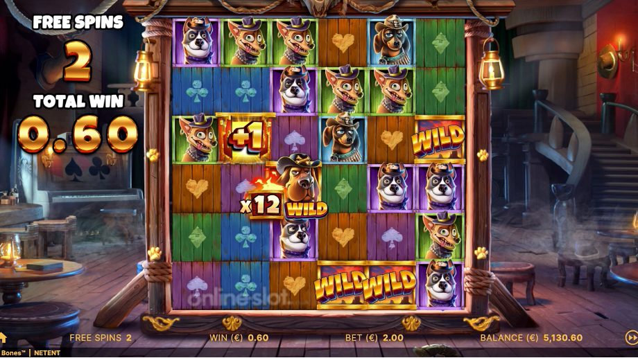 busters bones slot free spins feature