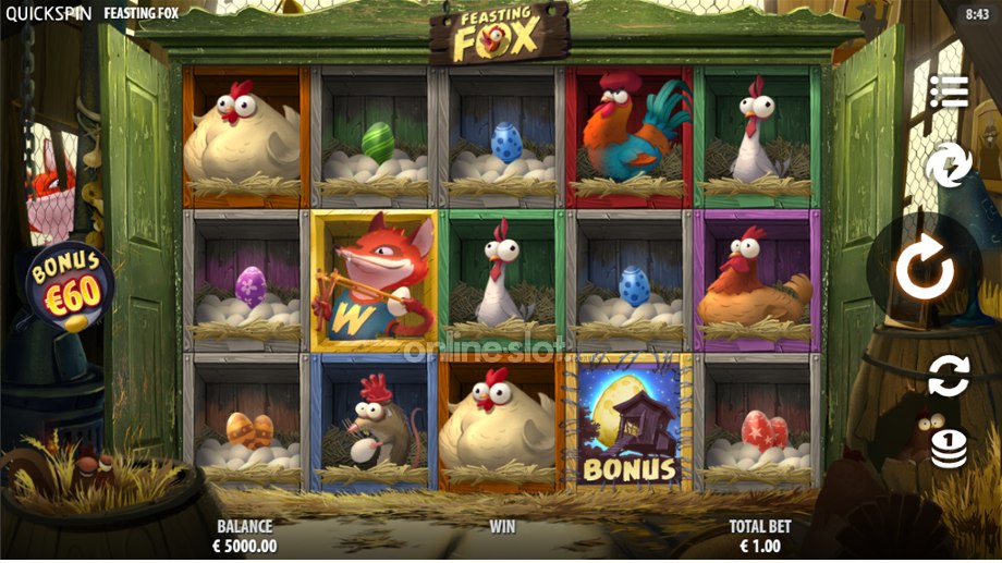 feasting fox slot base game