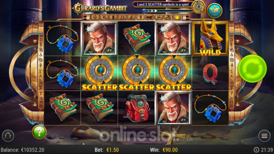 gerards gambit slot free spins