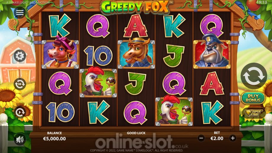 greedy fox slot base game