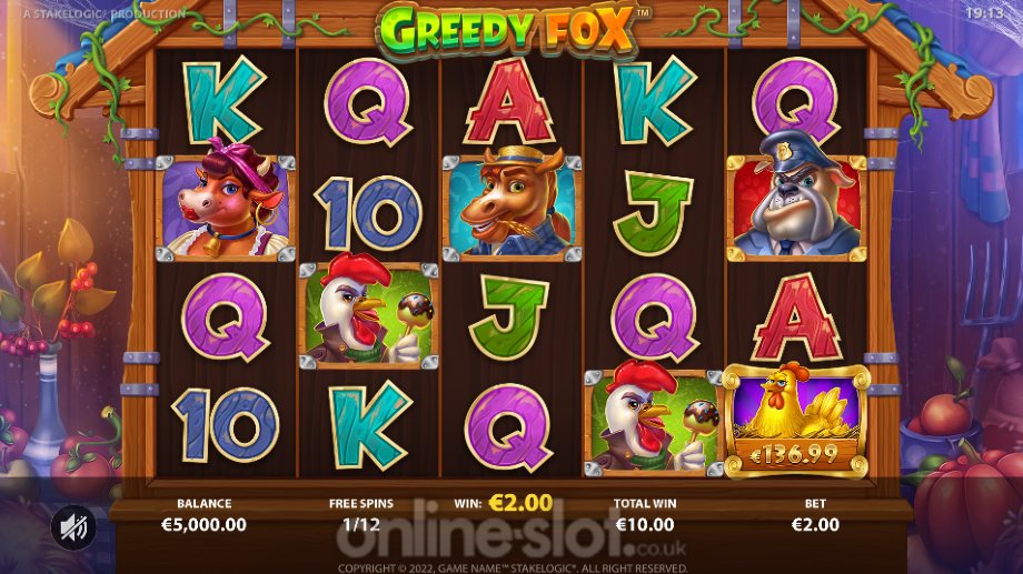 greedy fox slot base game