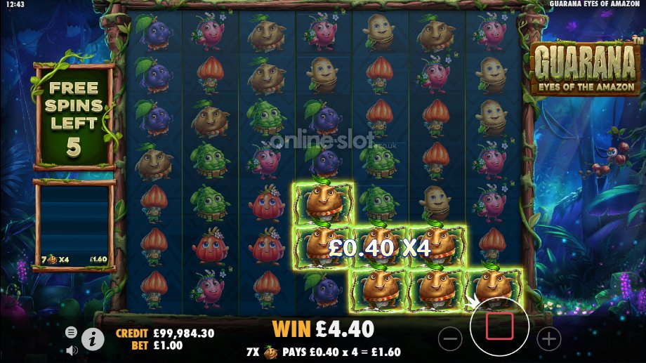 guarana eyes of the amazon slot free spins feature