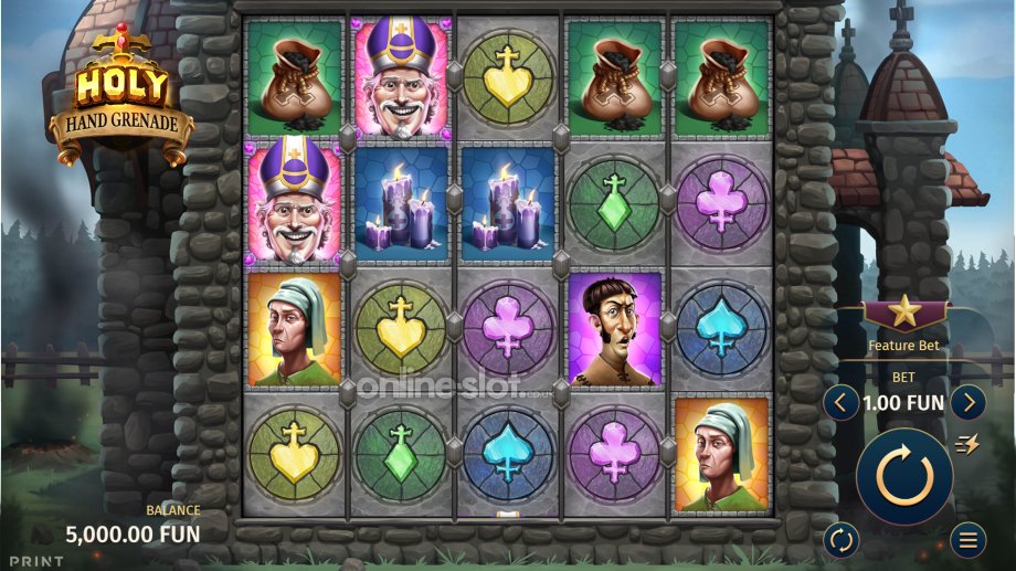 holy hand grenade slot base game