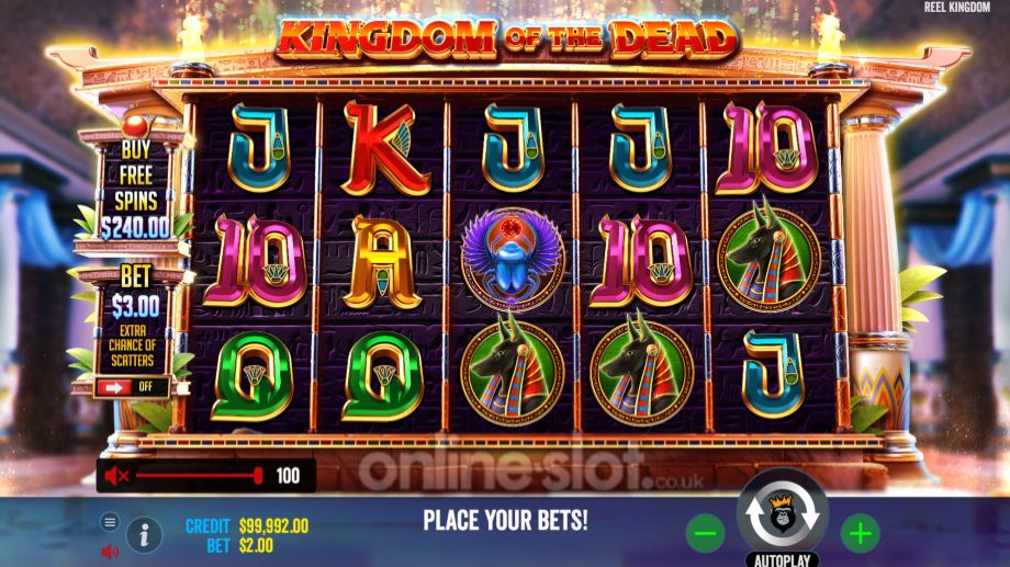 kingdom of the dead slot base game