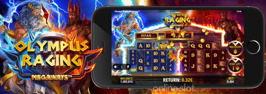 olympus raging megways mobile slot